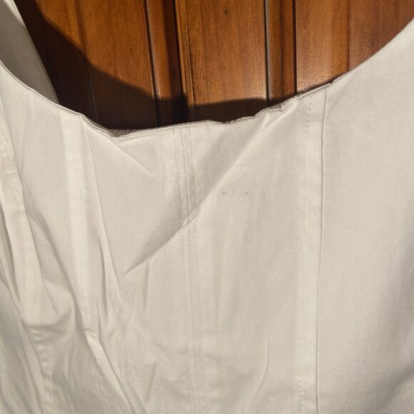 J. Crew White Fit And Flare Mini Dress Sleeveless Size 18 Coquette Romantic - Picture 4 of 15